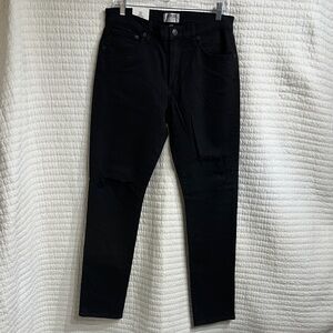 Agolde Men's Blade Distressed Black Skinny Jeans NWT